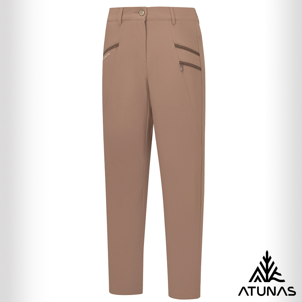 【ATUNAS 歐都納】女款石墨烯輕保暖長褲A1PA2506W可可棕