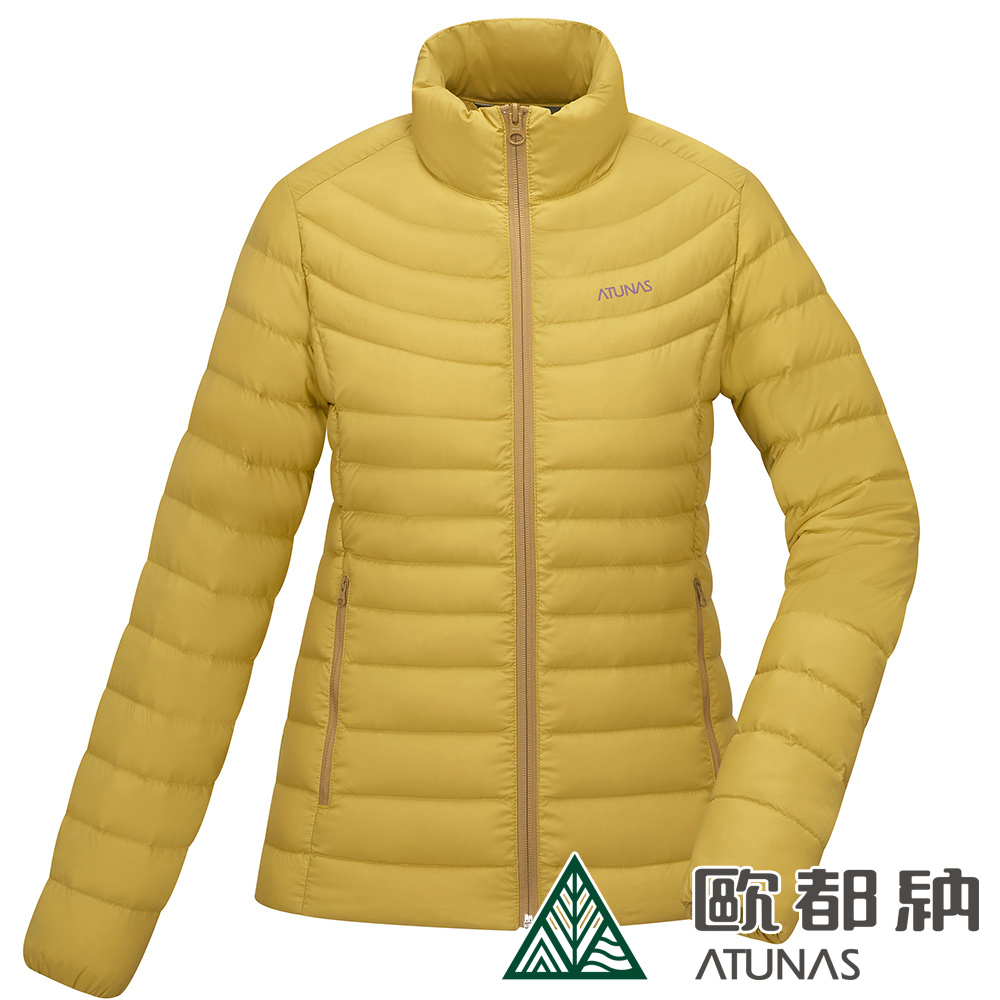 【ATUNAS 歐都納】女款KEEP WARM輕量羽絨外套 (A1GA2235W金黃棕/防潑水/防風/保暖)