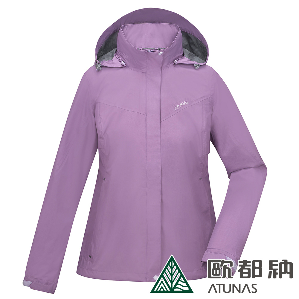 【ATUNAS 歐都納】女款綠森林防水透氣輕量外套 (A1GACC02W 薰衣草紫/防風/修身)