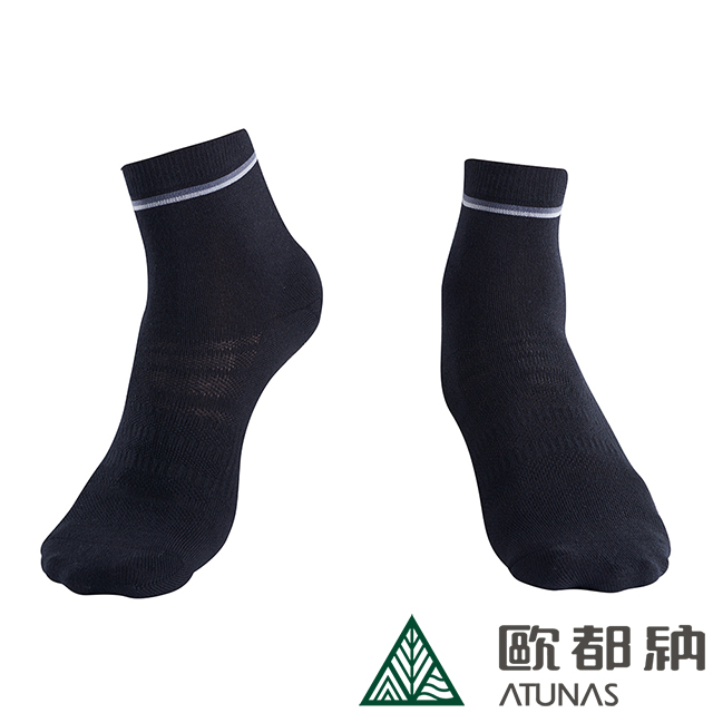【ATUNAS 歐都納】運動休閒COOLPLUS抗菌短襪(A1ASAA01黑/透氣排汗/保護/舒適)
