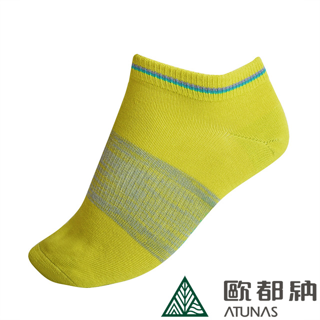 【ATUNAS 歐都納】COOLPLUS抗菌船型襪(A2ASBB01N 黃綠)