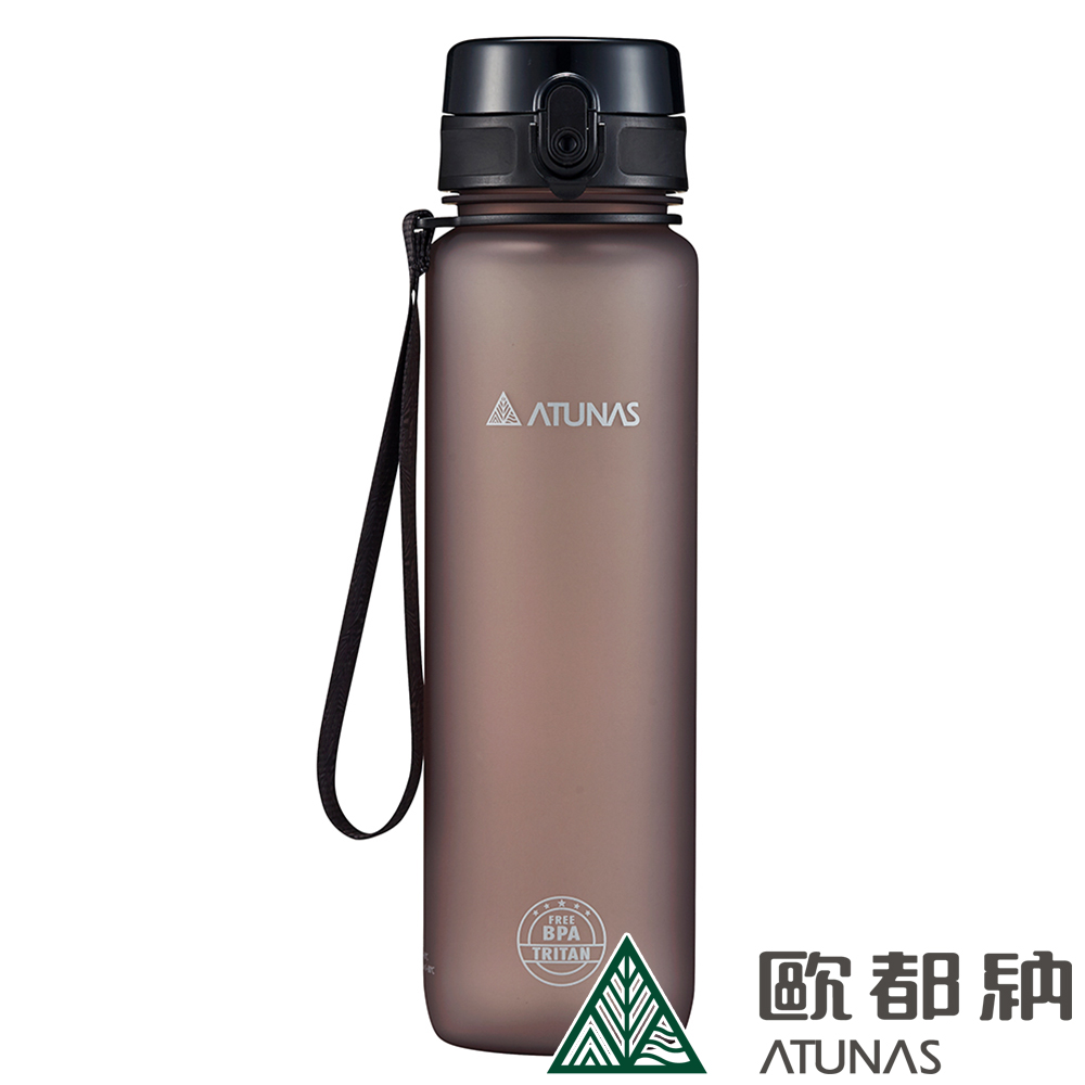 【ATUNAS 歐都納】戶外玩咖運動水瓶1000ML (A1KTBB05N 橡木灰/TRITAN/輕量/防漏/便攜/不易碎)