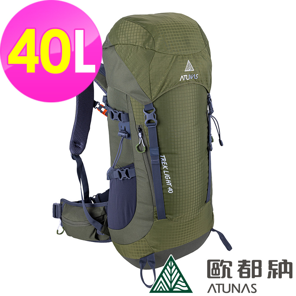 【ATUNAS 歐都納】TREK LIGHT登山健行背包40L (A1BPCC04 墨綠/減壓背帶/登山/健行/旅遊)