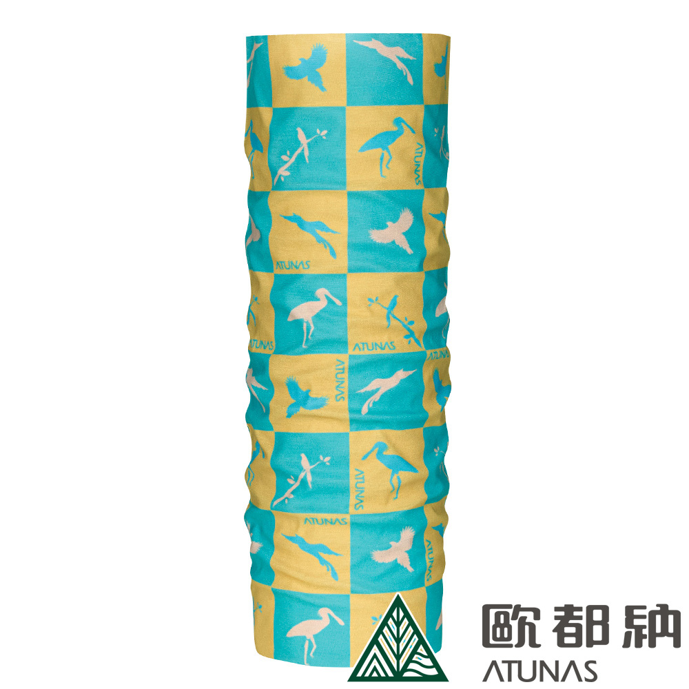 【ATUNAS 歐都納】COOLMAX抗菌頭巾 (A1ACDD06N 藍綠/黃/防曬/吸濕排汗/快乾)