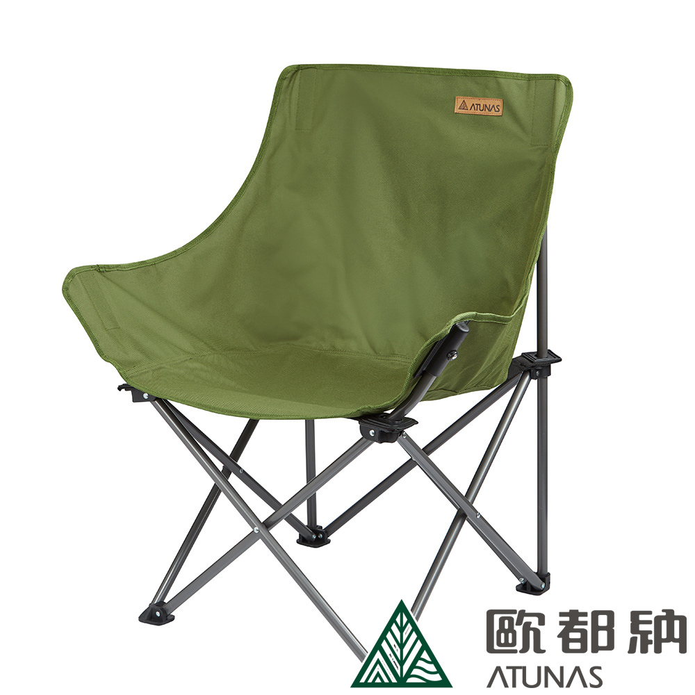 【ATUNAS 歐都納】 舒適折疊高腳QQ椅 (A1CDDD01 軍綠)