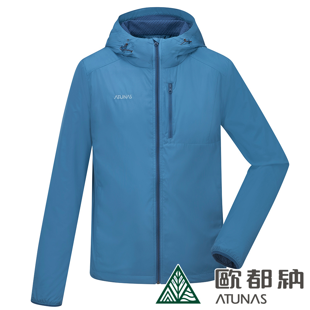 【ATUNAS 歐都納】男款石墨烯微暖輕量外套 (A1GA2315M 靛藍/抑菌/抗臭/蓄熱/保暖/防潑水)