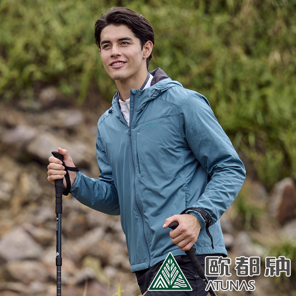 【ATUNAS 歐都納】男款石墨烯微暖輕量外套A1GA2417M森綠