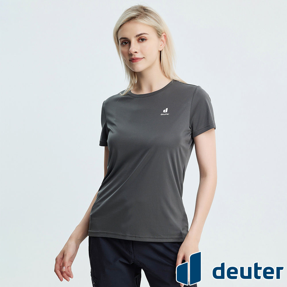 【德國deuter】女款DEUTER短袖T恤 (DE-T2202W 碳灰/排汗/透氣)