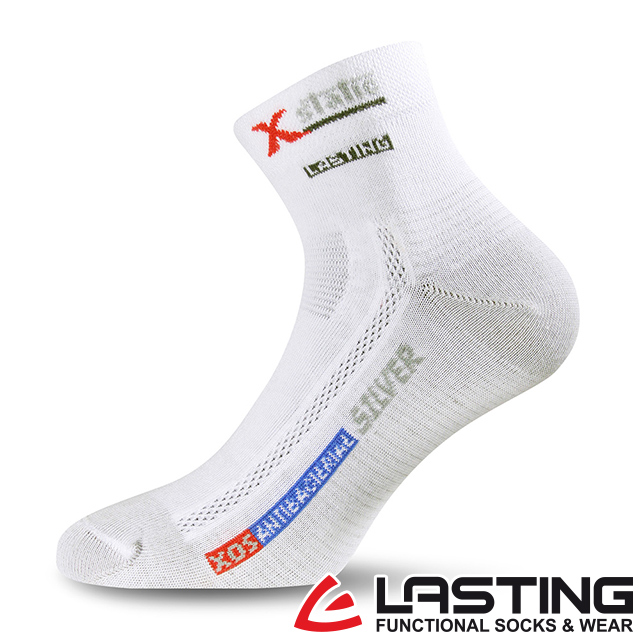 【LASTING 捷克】X-Static短襪(LT-XOS 白/透氣/抗菌/除臭/銀纖維)