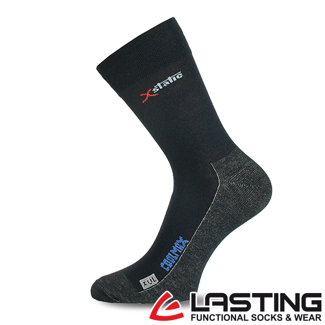 【LASTING 捷克】X-Static中筒襪(LT-XOL 黑/透氣/抗菌/除臭/銀纖維)