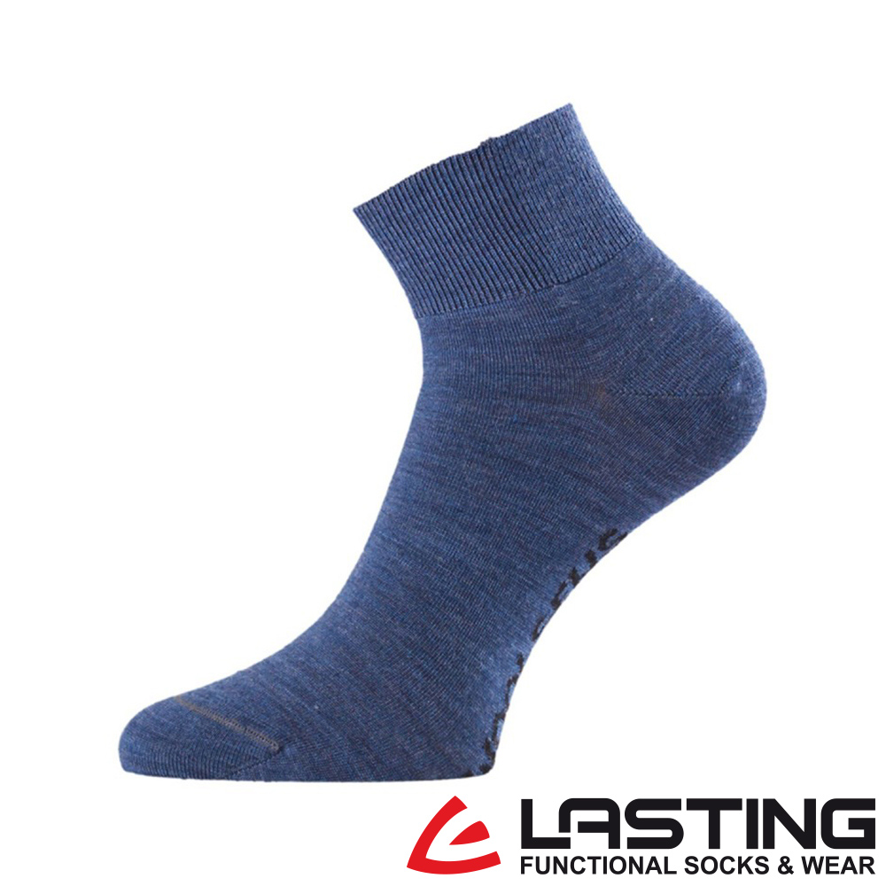 【LASTING 捷克】羊毛短襪(LT-FWE 深藍/透氣/舒適/保暖/雙溫感/美麗諾)