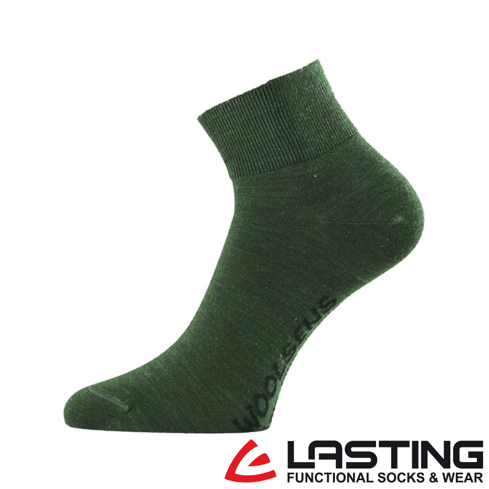 【LASTING 捷克】羊毛短襪(LT-FWE 墨綠/透氣/舒適/保暖/雙溫感/美麗諾)