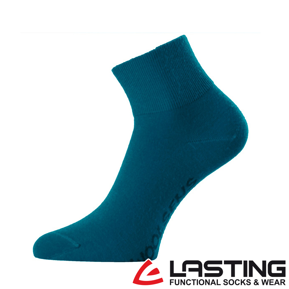 【LASTING 捷克】羊毛短襪(LT-FWB 土耳其藍/透氣/舒適/保暖/雙溫感/美麗諾)