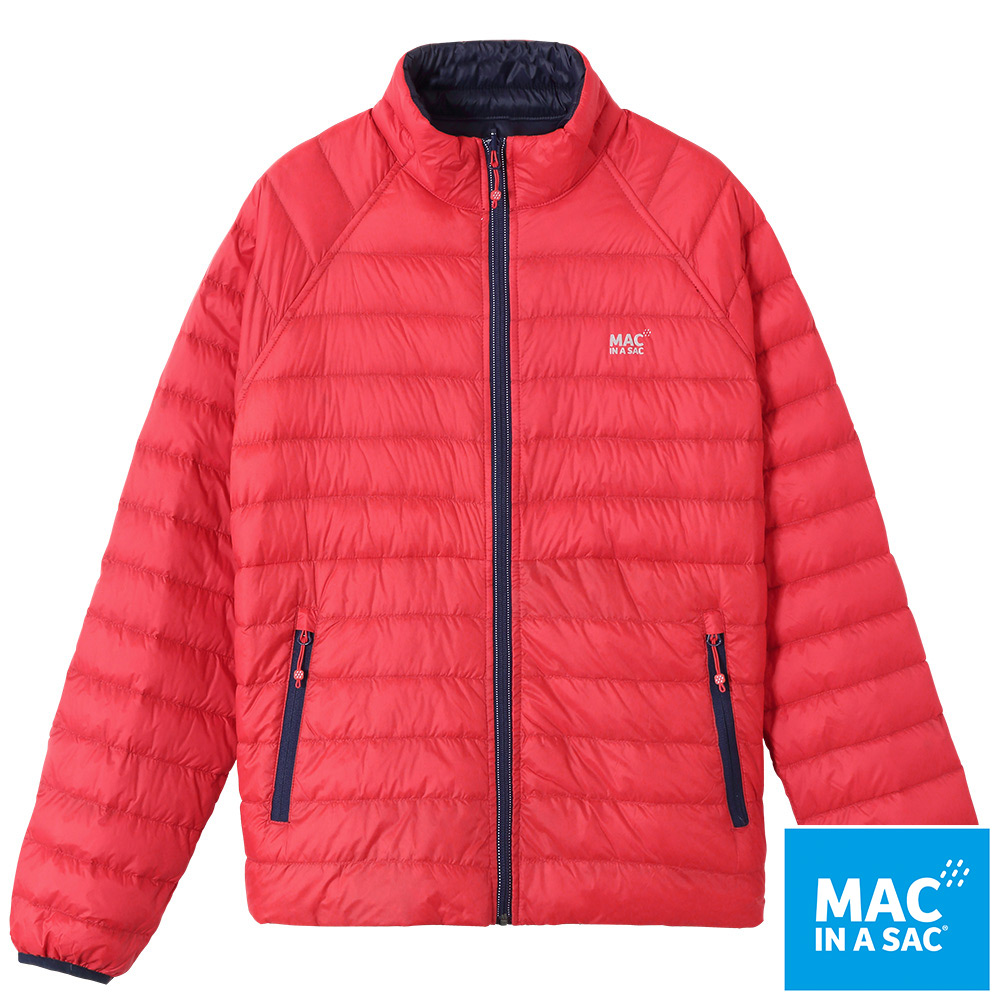 【MAC IN A SAC】男款輕暖袋著走雙面羽絨外套(MNS126 紅/深藍/防潑水/好攜帶/雙面設計)