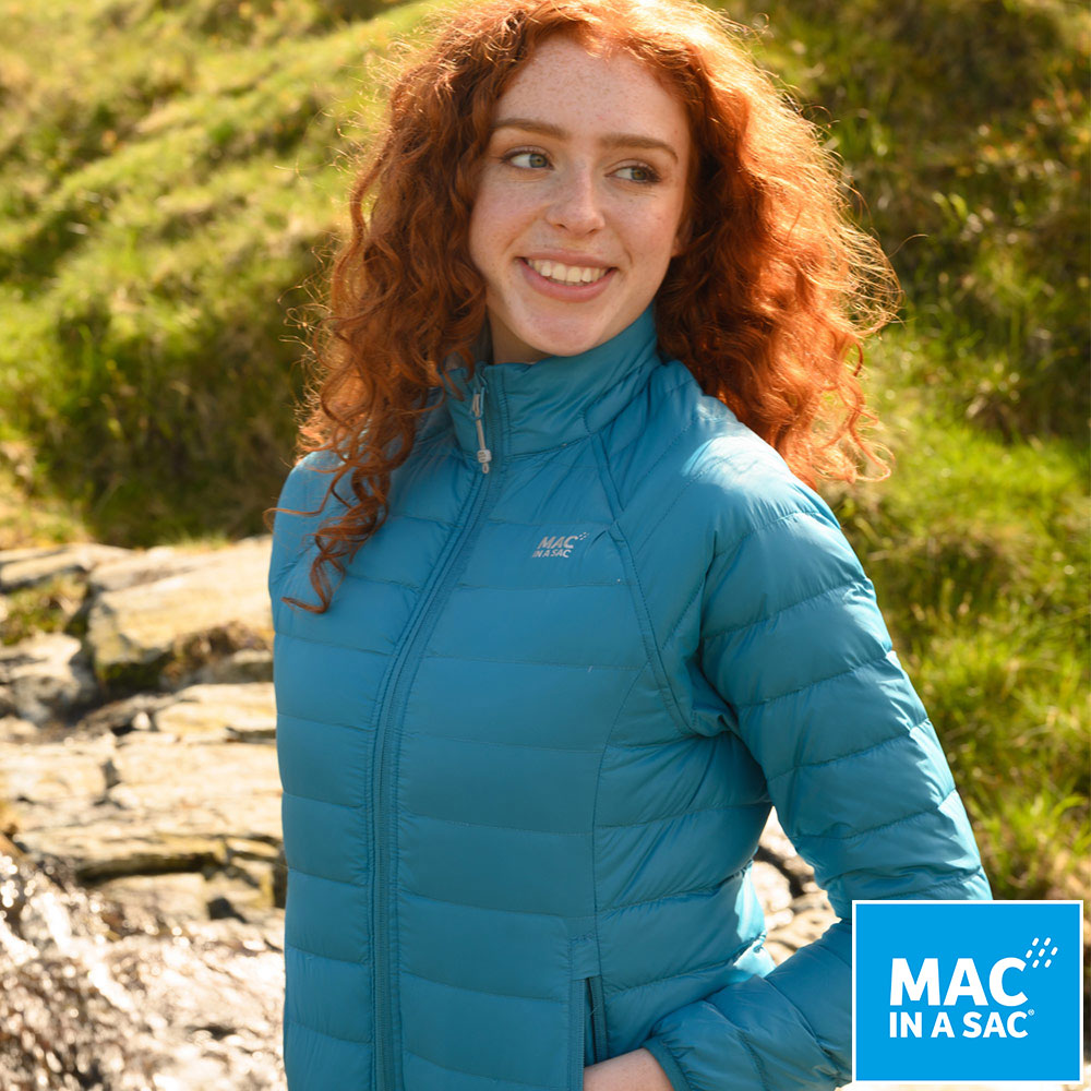 【MAC IN A SAC】女款輕暖袋著走雙面羽絨外套(LDS207 土耳其藍/灰/防潑水/好攜帶/雙面設計)