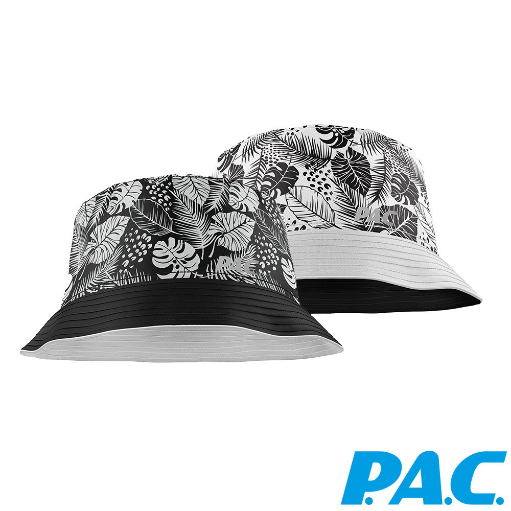 【PAC 德國】雙面口袋折疊漁夫帽 (PAC30441002 黑白/蕨類/輕量/抗UV/雙面使用)