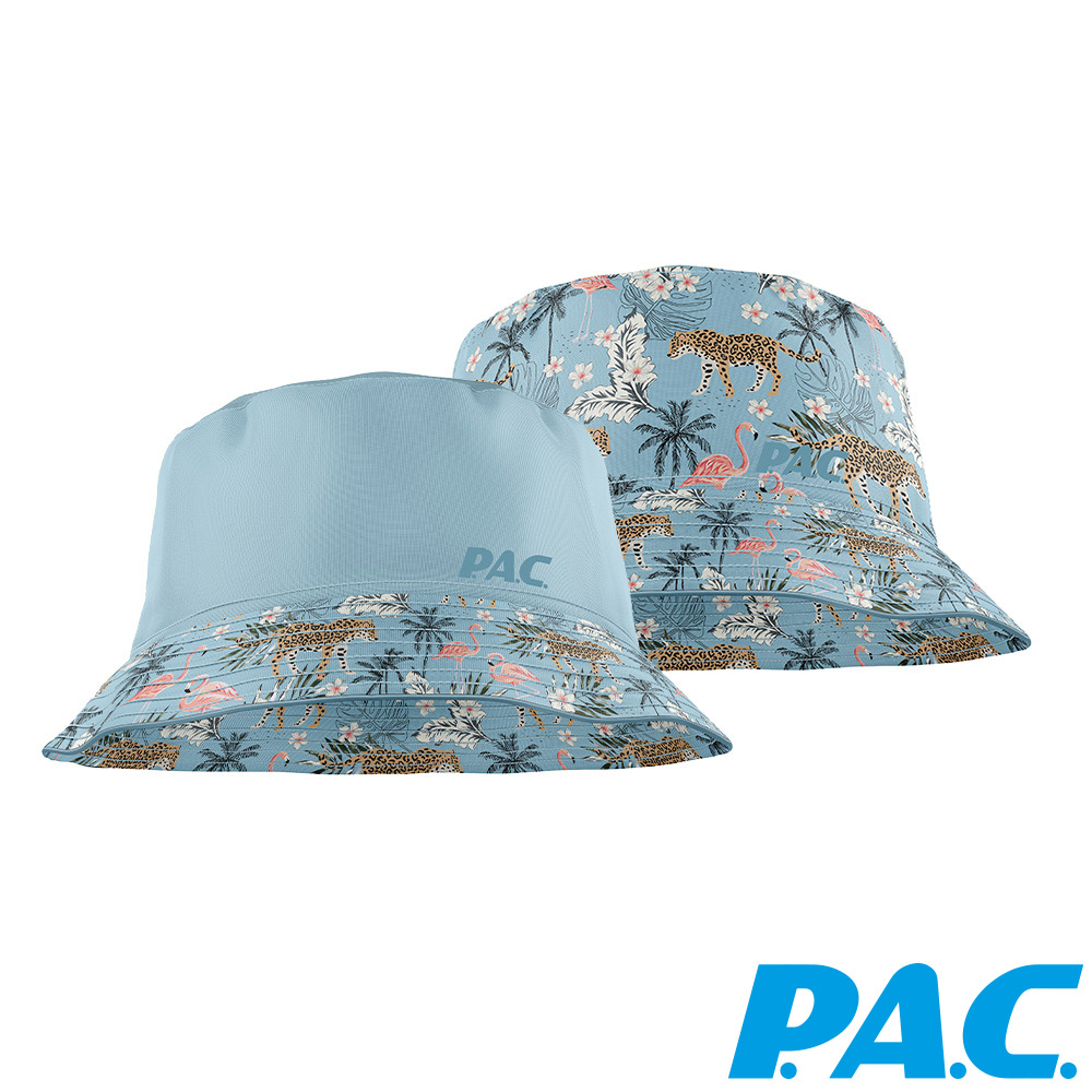 【PAC 德國】雙面口袋折疊漁夫帽 (PAC30441002 淡藍/叢林/輕量/抗UV/雙面使用)