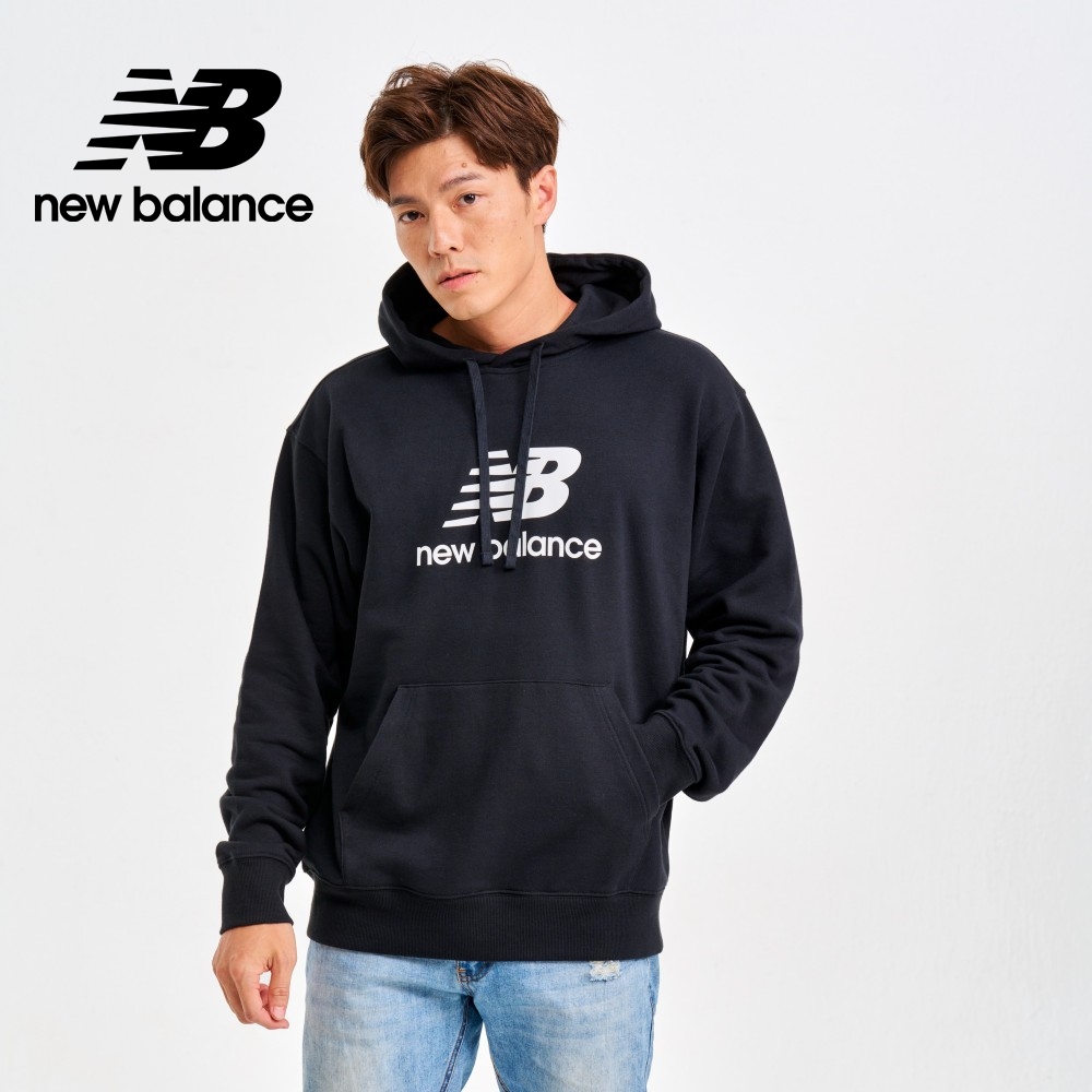 【New Balance】NB連帽長袖上衣_男性_黑色_MT41501BK
