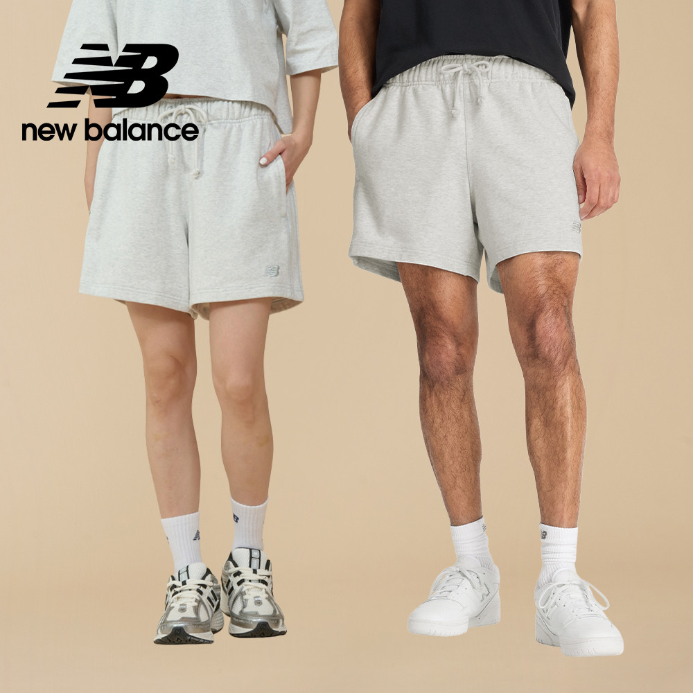 【New Balance】棉質短褲 男性 淺灰色 MS41511AHH