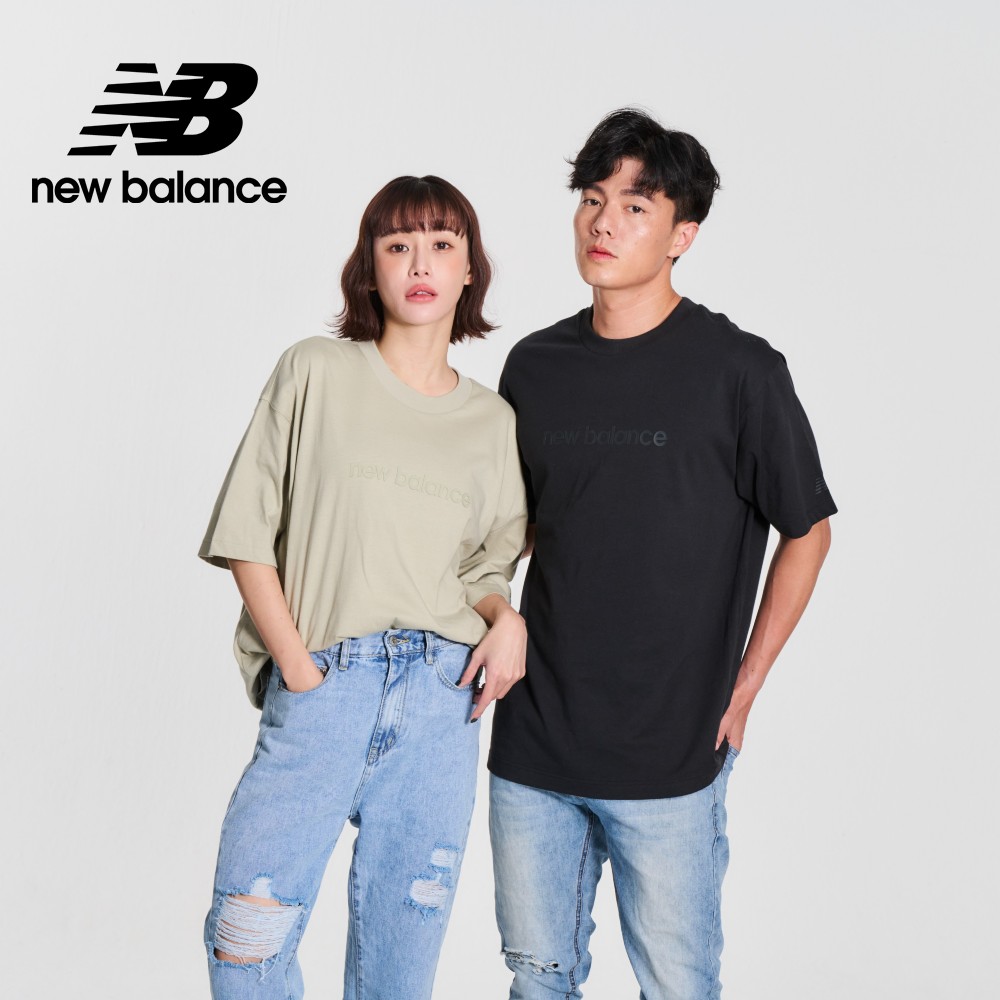 【New Balance】棉質短袖上衣_男性_黑色_MT41559BK