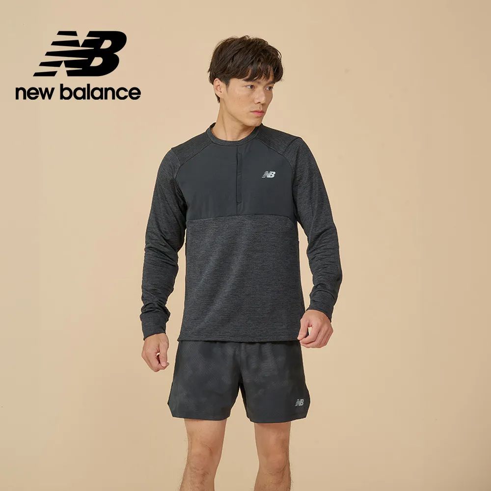[New Balance保暖刷毛長袖上衣 男性 黑色 MT43205BK