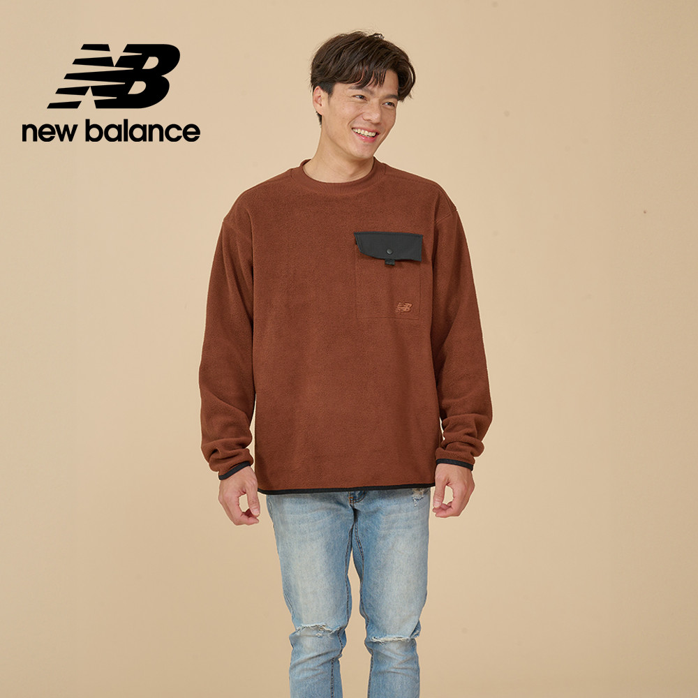 [New Balance熊熊毛長袖上衣 男性 咖啡色 MT43531ROK