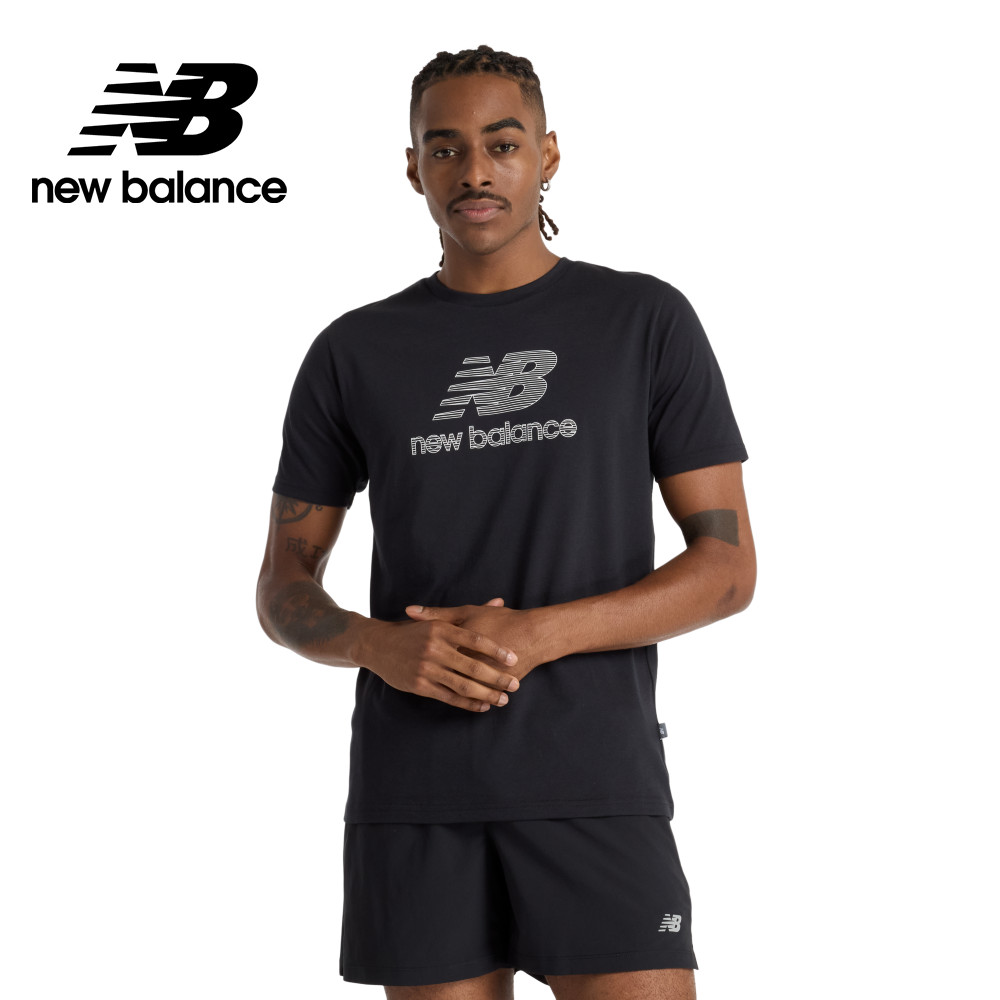 [New Balance吸濕排汗短袖上衣 男性 黑色 MT51003BK