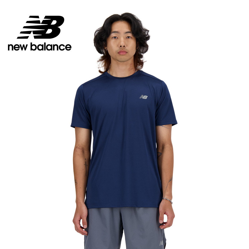[New Balance輕量透氣短袖上衣 男性 深藍色 MT41222NNY