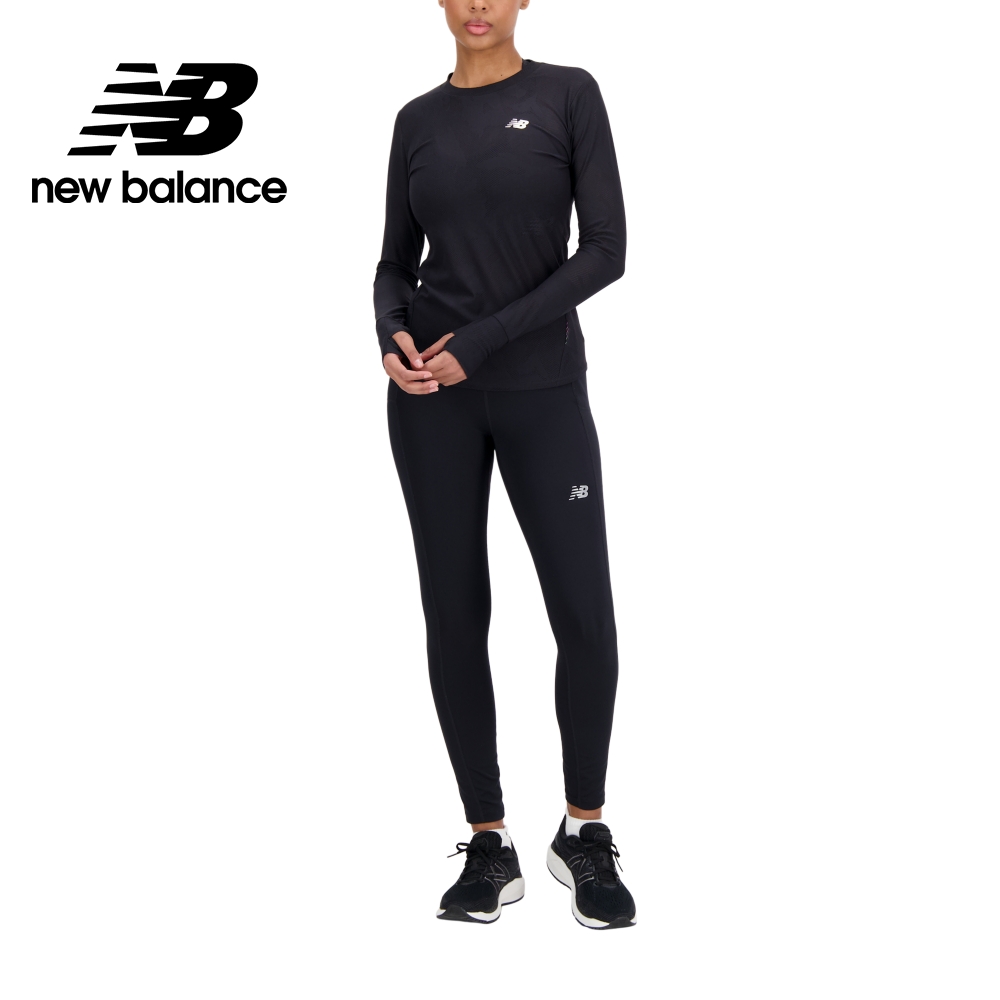 【New Balance】涼感極輕透氣運動長袖上衣 女性 黑色 WT33282BK