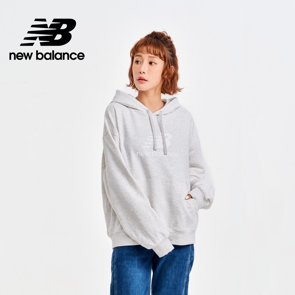 【New Balance】NB連帽長袖上衣_女性_淺灰色_WT41504AHH