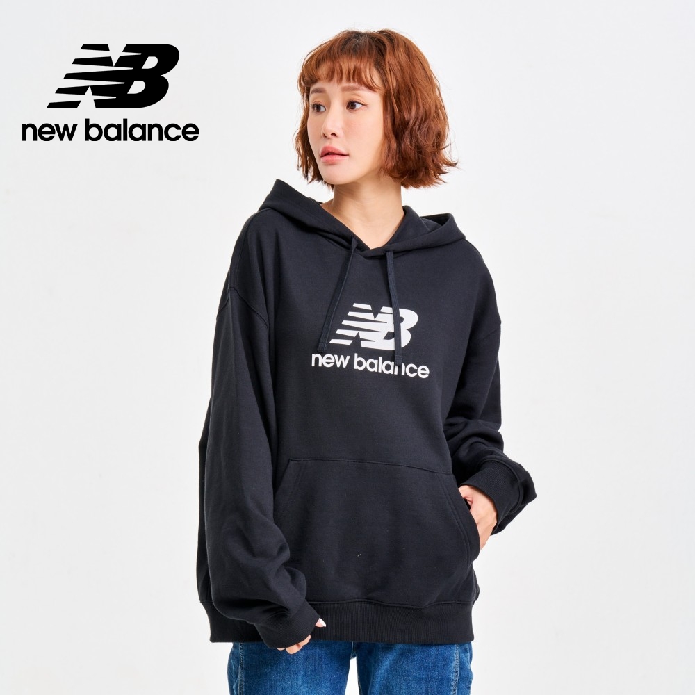 【New Balance】NB連帽長袖上衣_女性_黑色_WT41504BK