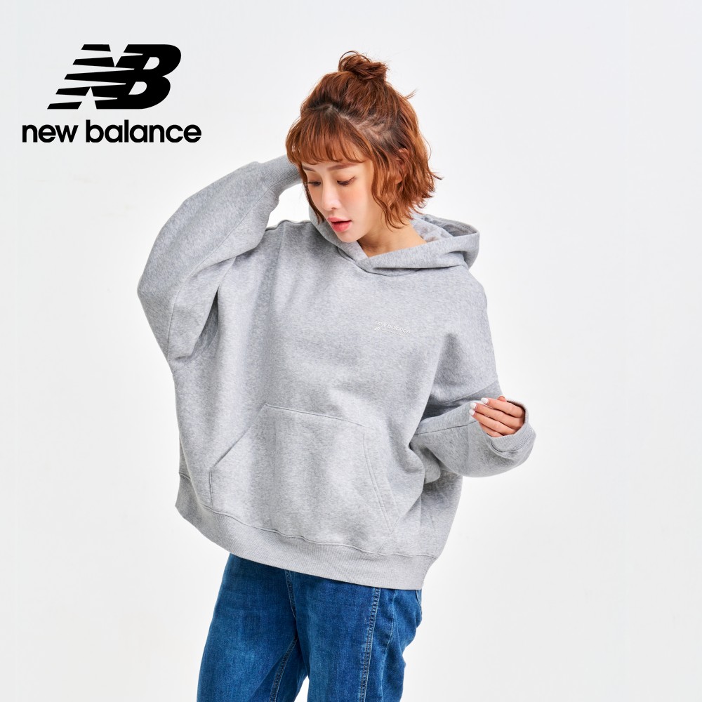 [New Balance刷毛保暖連帽長袖上衣_WT33531AG_女性_灰色_XS