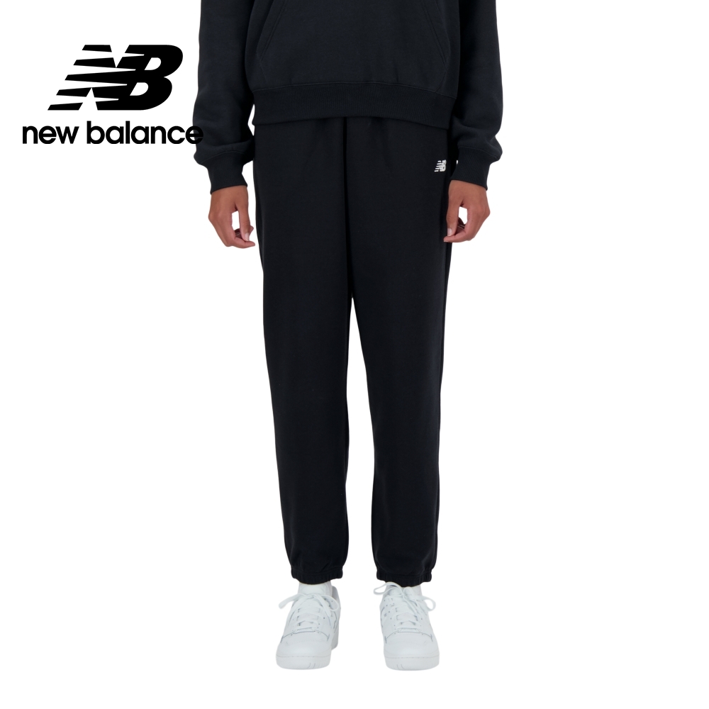 【New Balance】褲管縮口棉質長褲 女性 黑色 AWP41500BK