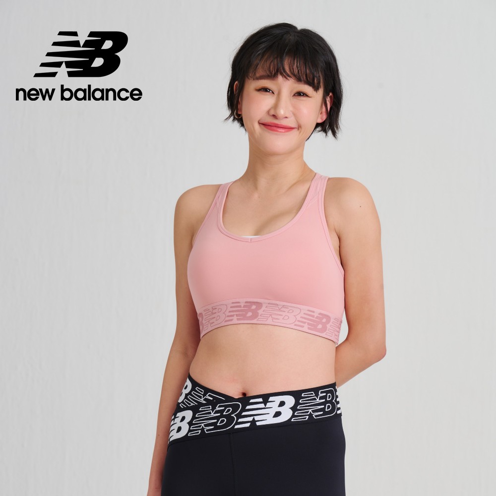 [New Balance透氣排汗T字型美背運動內衣_女性_灰粉色_AWB11034POO