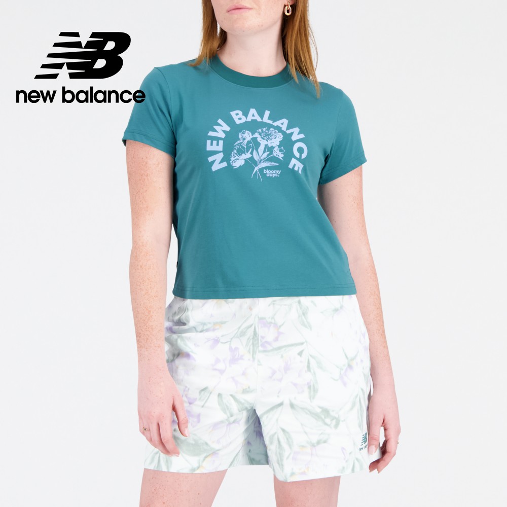[New Balance短版短袖上衣_女性_綠色_WT31554VDA