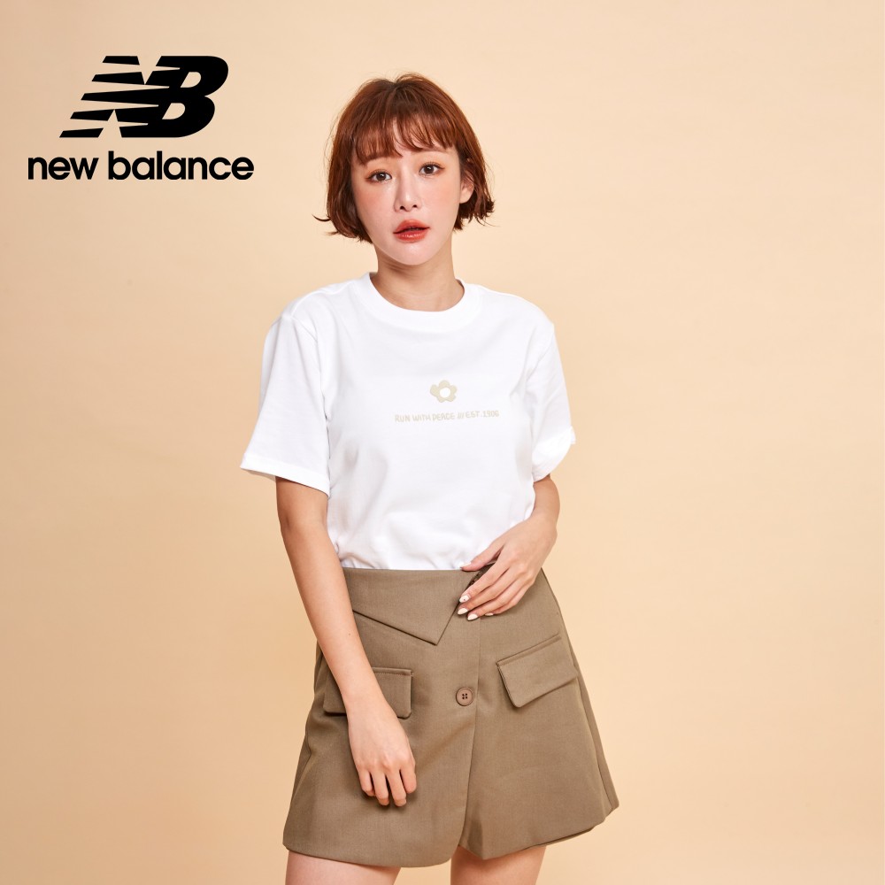 [New BalanceSDS可愛小花親膚短袖上衣_女性_白色_AWT33300WT