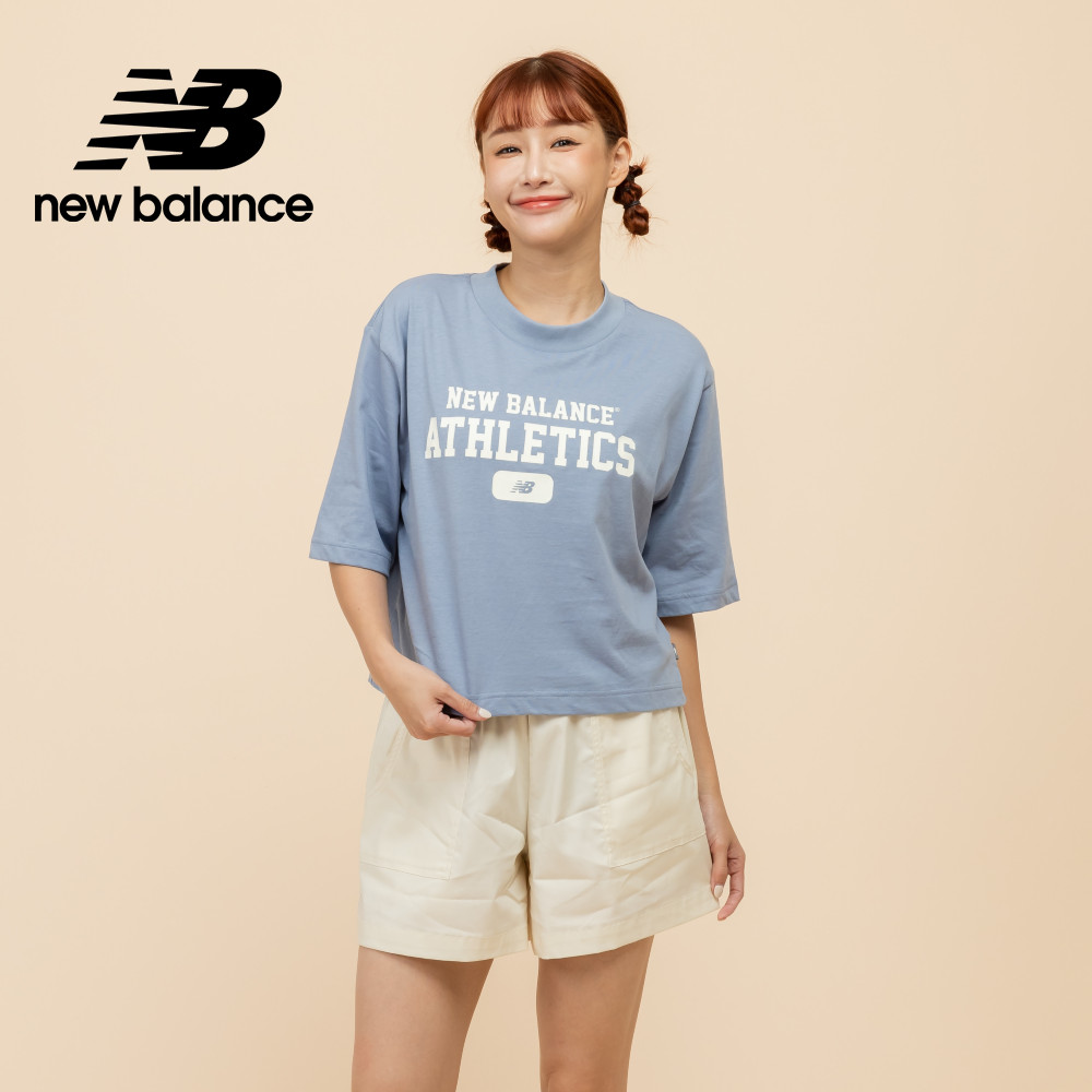 [New Balance棉質短版上衣 女性 藍紫色 WT51530DUS
