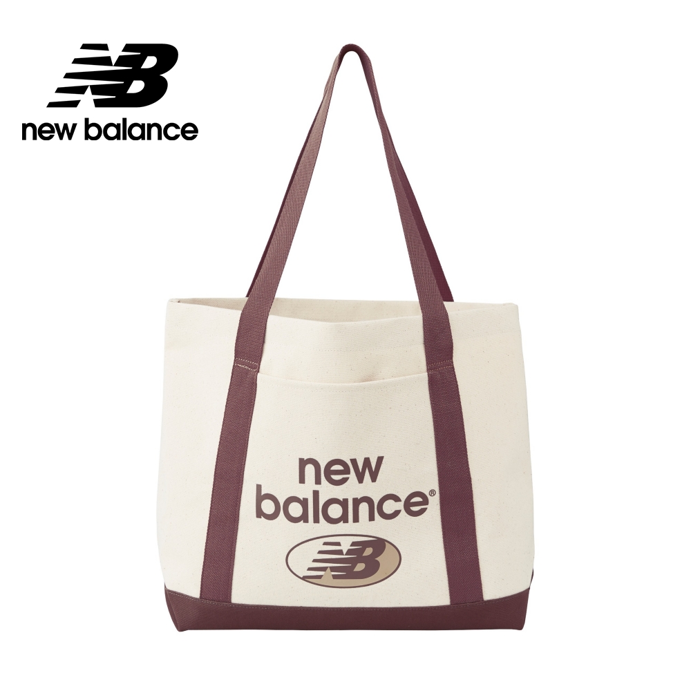 [New Balance大容量帆布肩背托特包_LAB23027WAD_中性_杏/酒紅