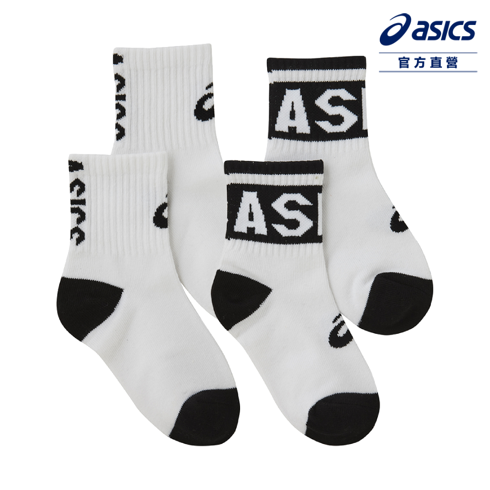 ASICS 亞瑟士 童 短筒襪-兩入組 兒童 訓練 配件 3034A090-100