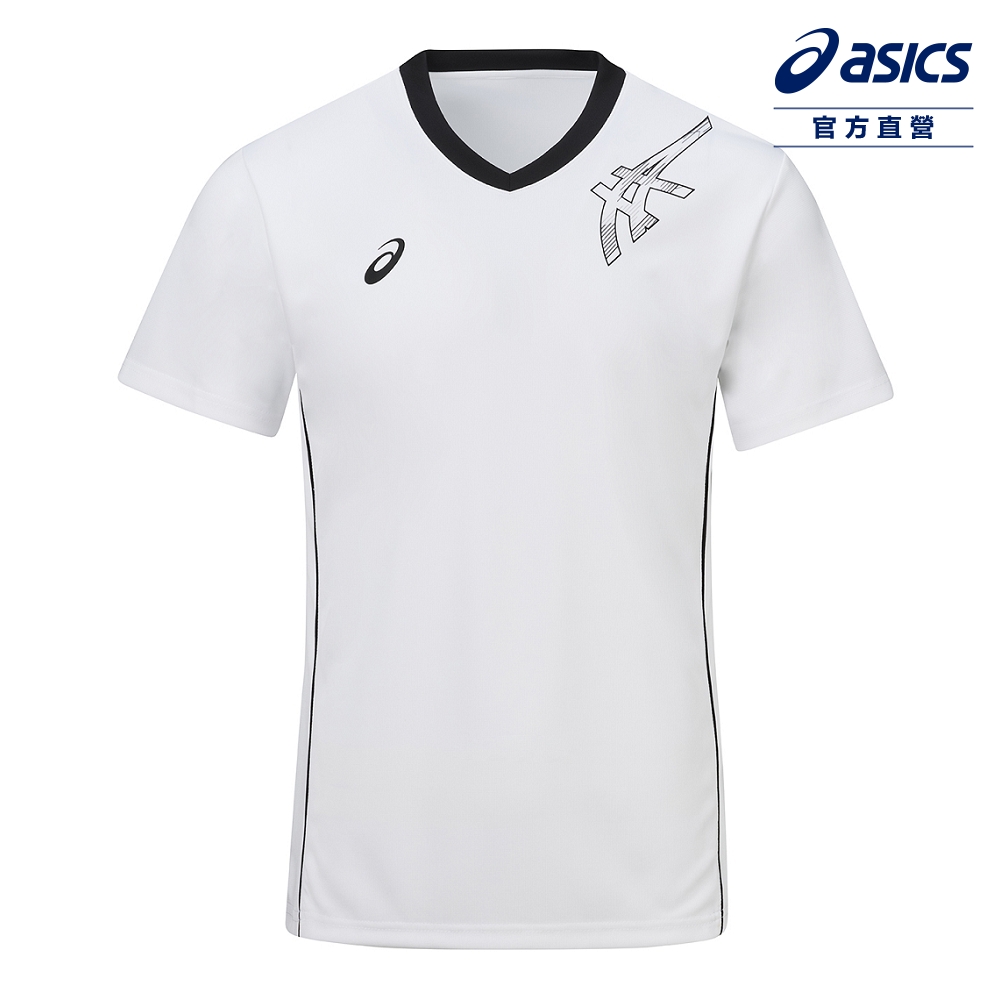 ASICS 亞瑟士 短袖上衣 男女中性款 亞洲版 排球上衣 2053A224-100