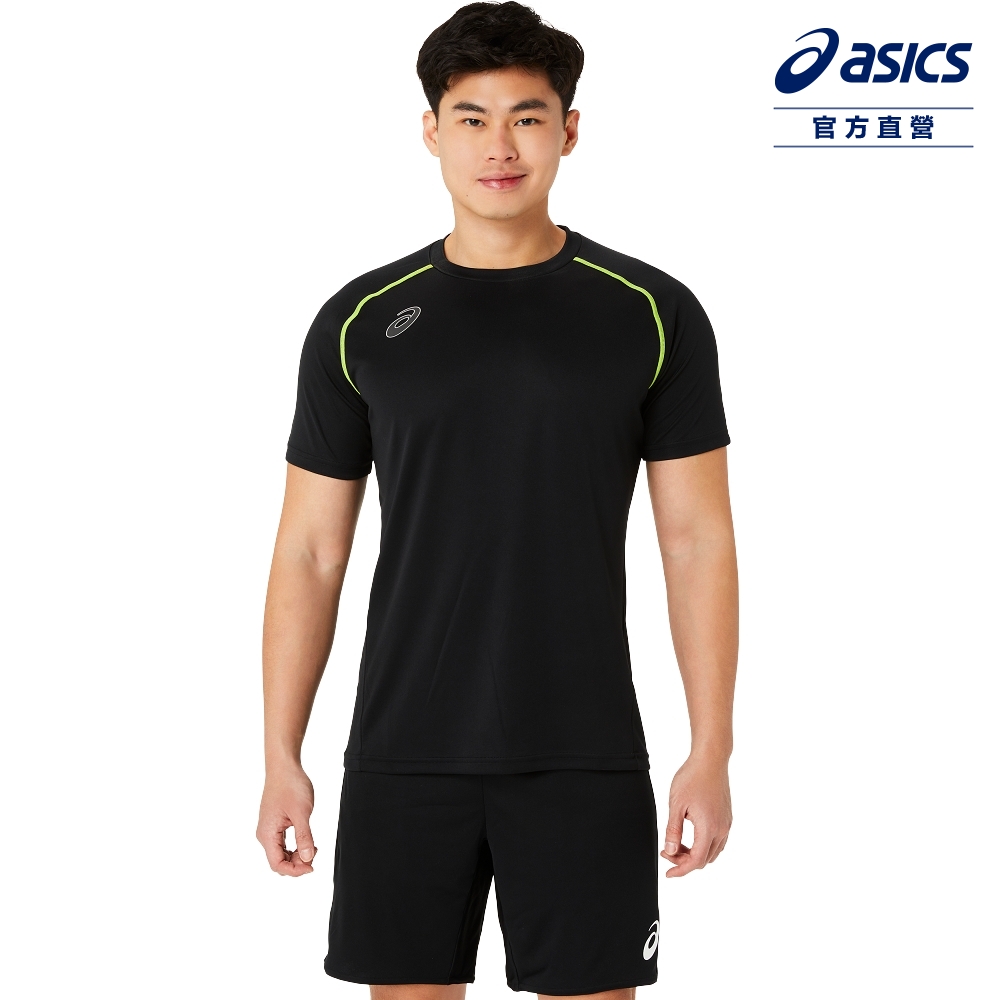 ASICS 亞瑟士 短袖上衣 男女中性款 日本版 排球上衣 2053A186-001