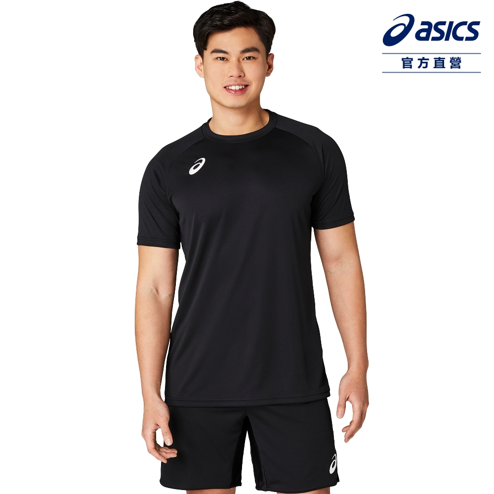 ASICS 亞瑟士 短袖上衣 男女中性款 日本版 排球上衣 2053A192-001