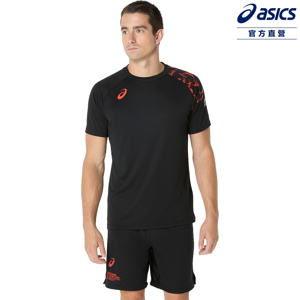 ASICS 亞瑟士 排球短袖上衣 男女中性款 日本版型 排球上衣 2053A213-002