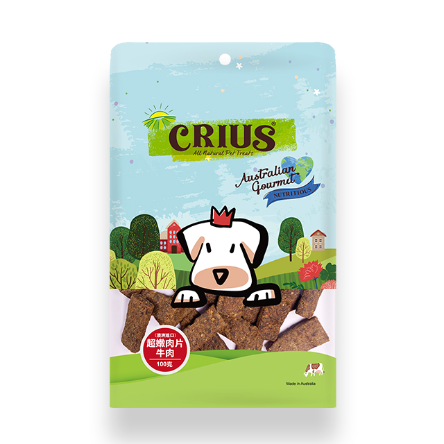CRIUS 克瑞斯天然澳洲點心-超嫩牛肉片-(100Gx3包)