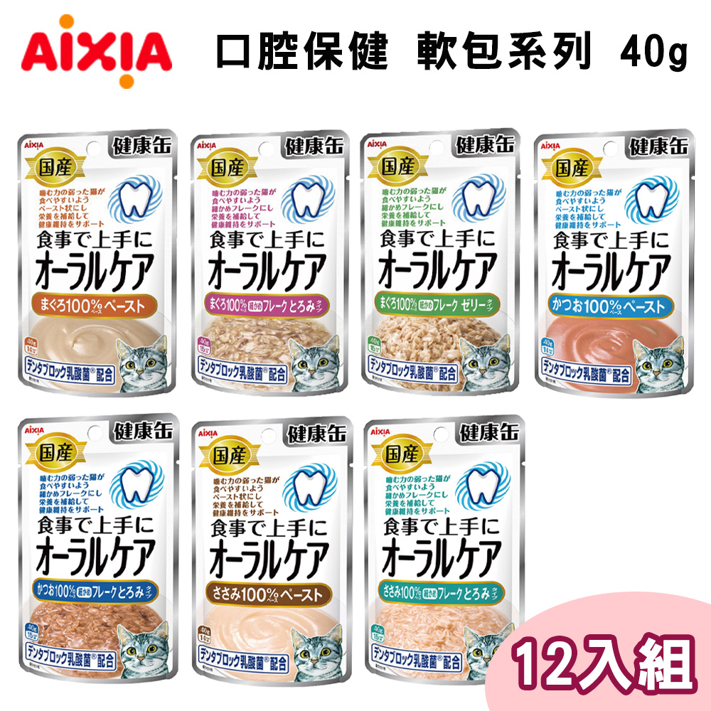 【12包組】AIXIA愛喜雅日本製 口腔保健軟包系列 單包40g