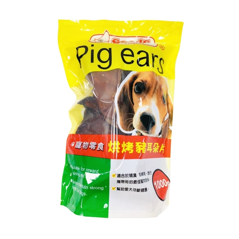 SEEDS聖萊西-寵物零食-烘烤豬耳朵片(Pig Ears)1000g (PE-1KG)