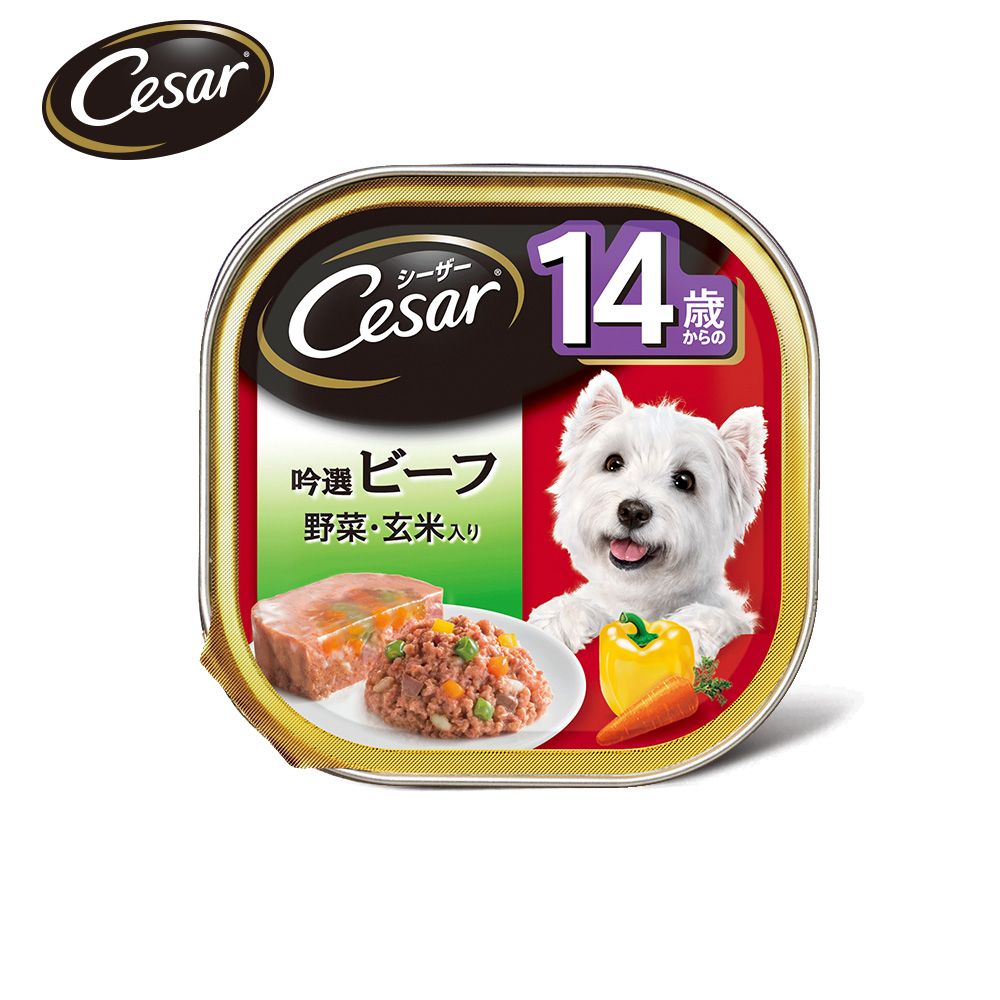 西莎熟齡餐盒 牛肉糙米及蔬菜口味 (超高齡犬專用) 100gx24入