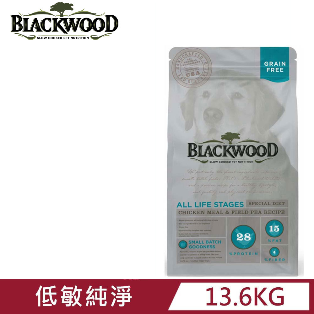 BLACKWOOD 柏萊富-無穀全齡低敏純淨配方(雞肉+豌豆) 30磅/13.6KG