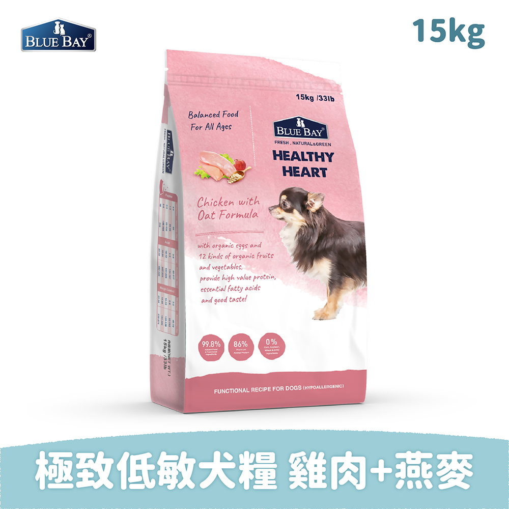 倍力BlueBay 極致全護低敏犬糧 雞肉+燕麥15kg心血管保健低敏配方