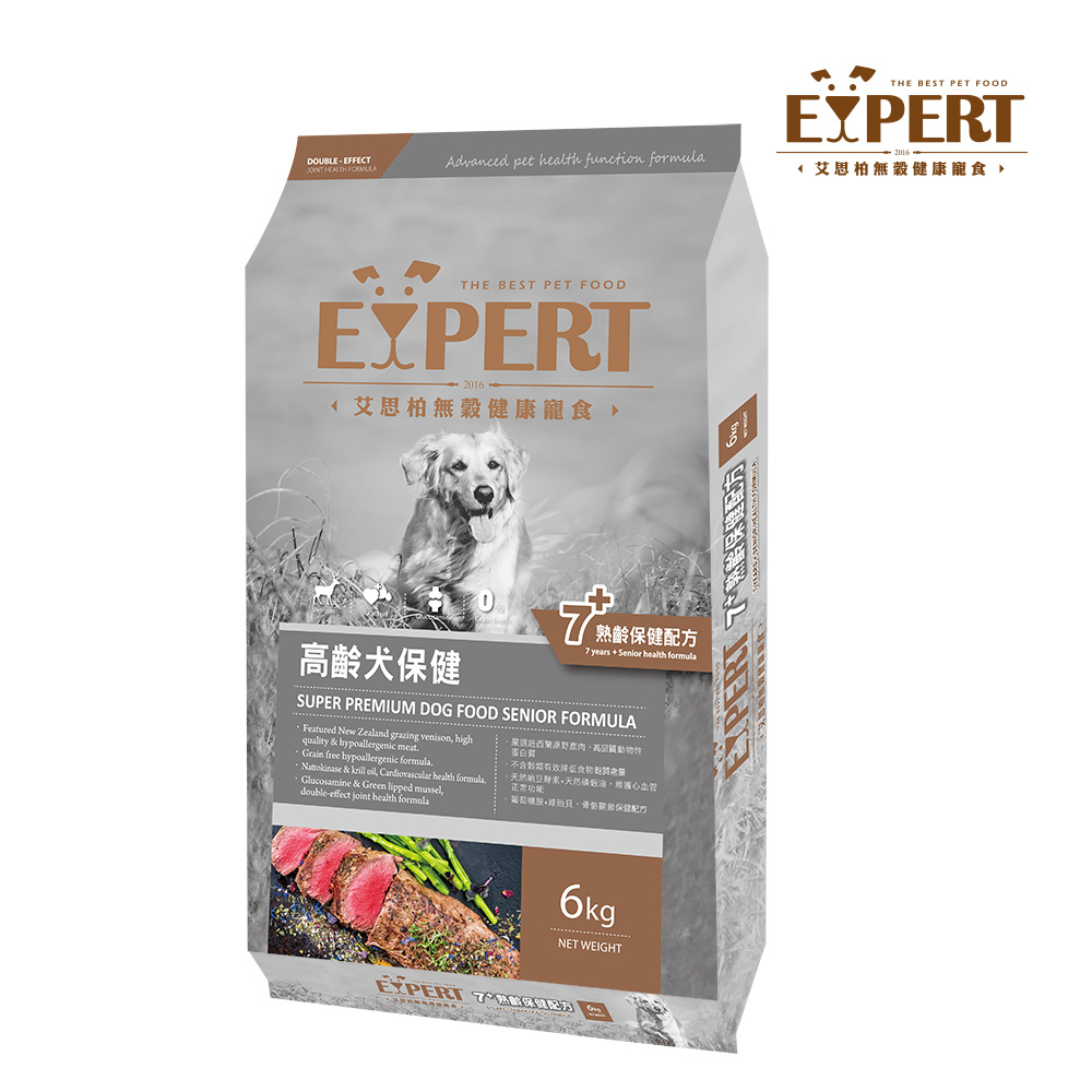 【艾思柏】無穀犬食-高齡犬保健6kg